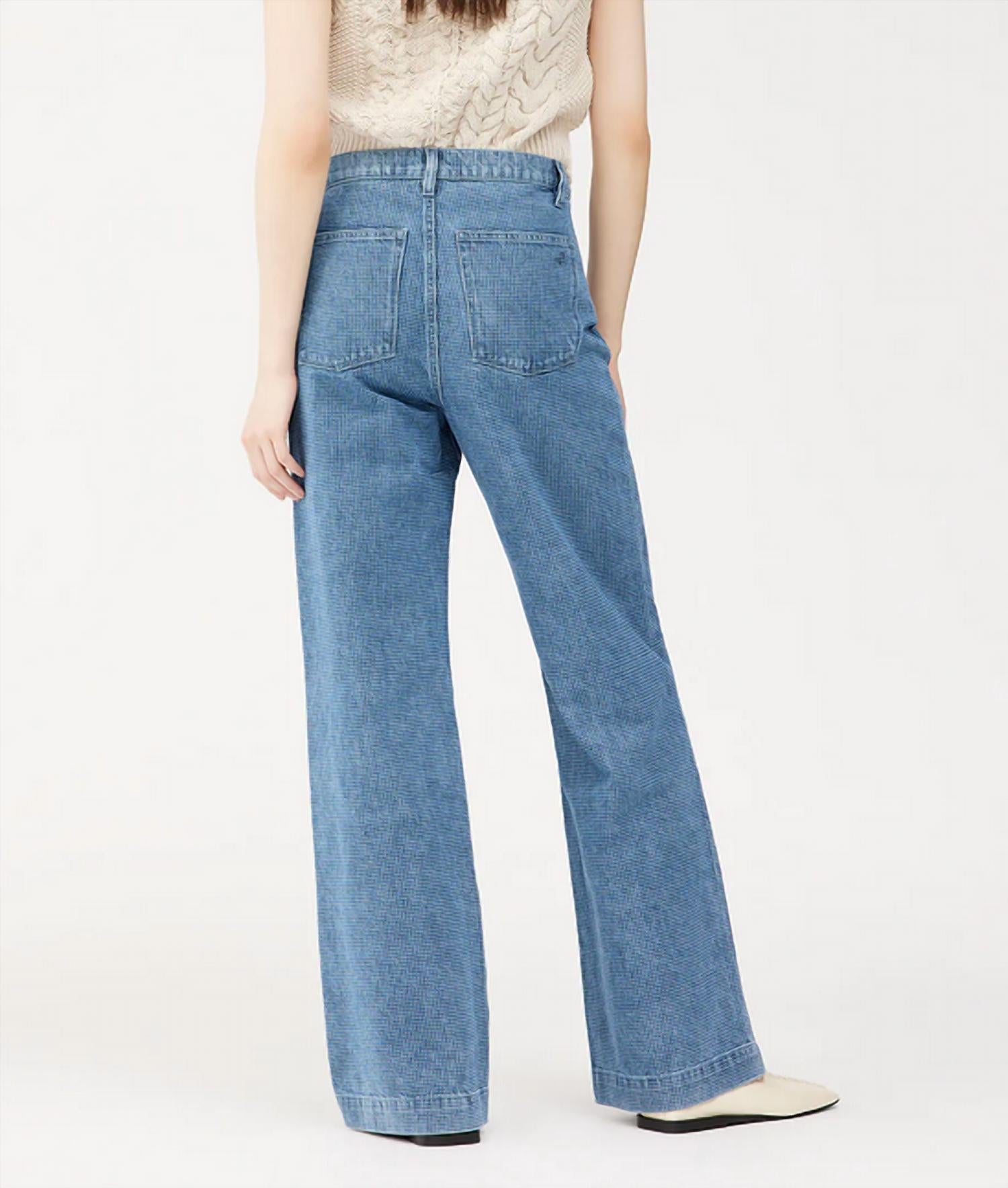 DL1961 - Women's Zoie Wide Leg Jeans in mid laser - women's jeans - detail view