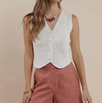 Sage The Label - Nova Button Front Sweater Vest