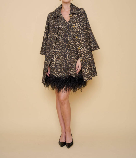 Flora Bea - Millie Canvas Animal Print Coat
