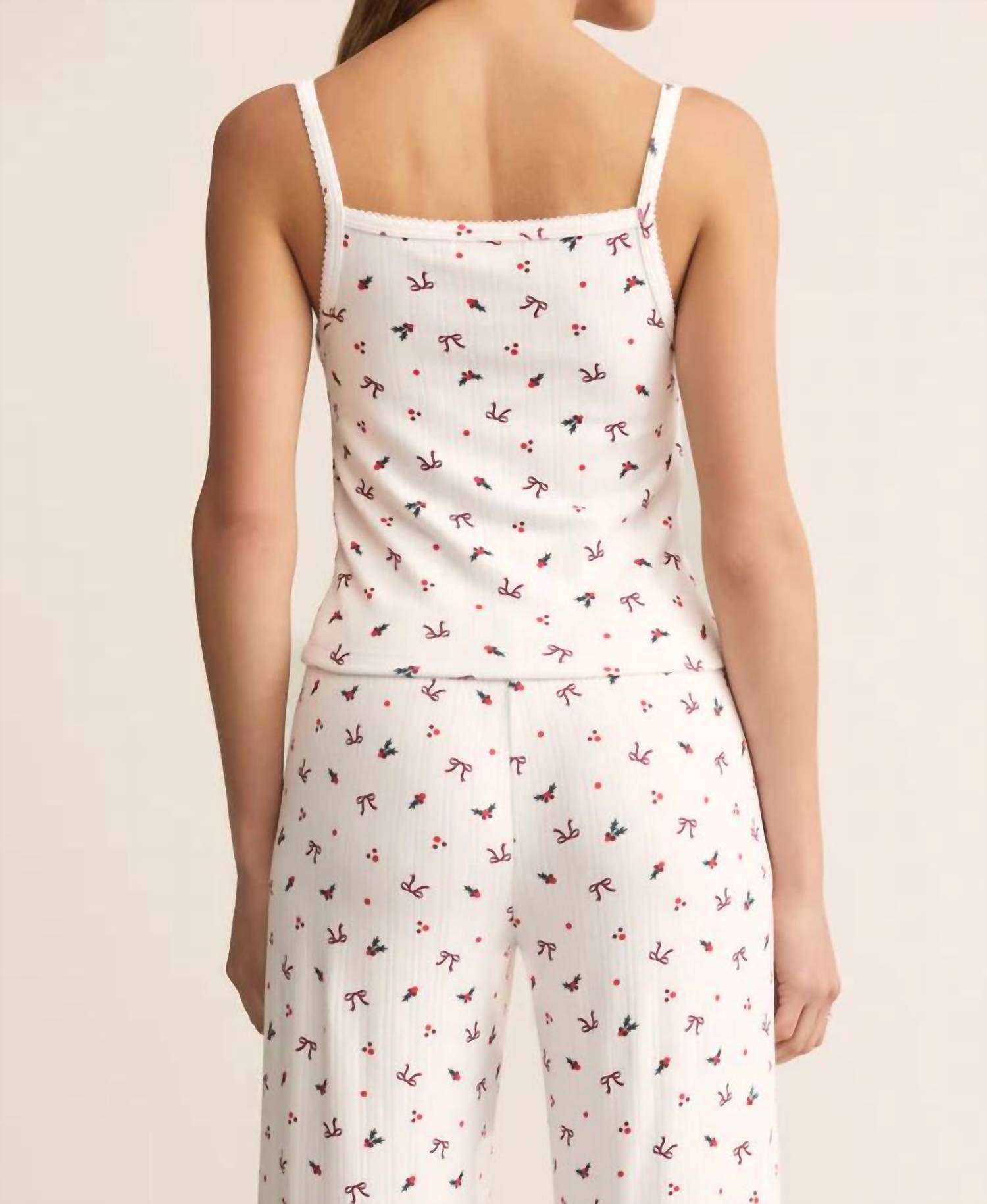 Z Supply Cameron Holly Pointelle Camisole in white - women's shirt - detail view