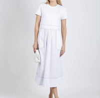 Elliott Lauren Stitch Dress in white - women's dress