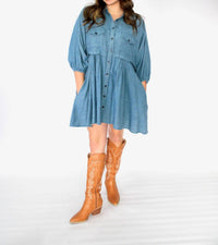 By Together - Donna 3/4 Sleeve Mini Dress