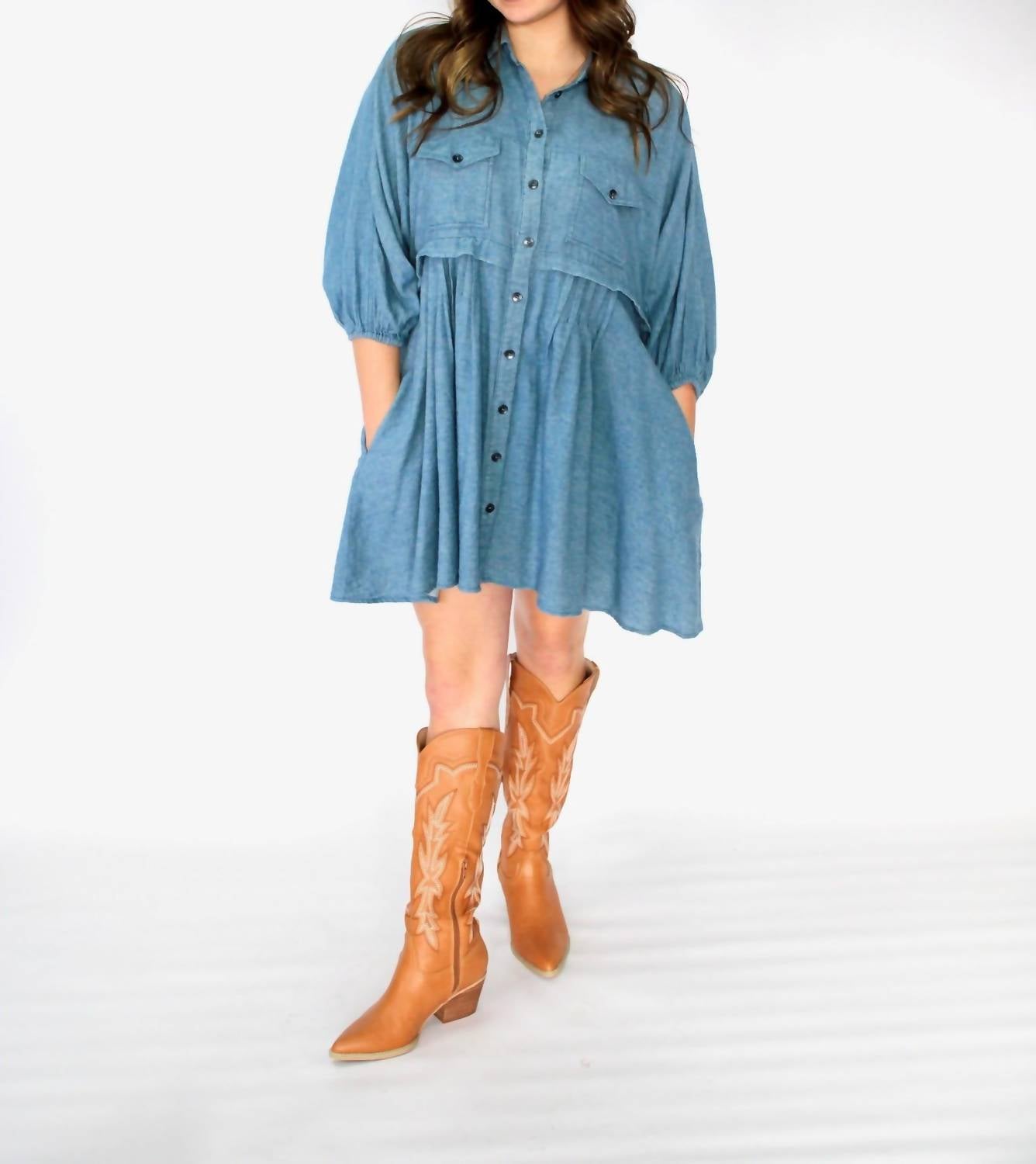 By Together - Donna 3/4 Sleeve Mini Dress