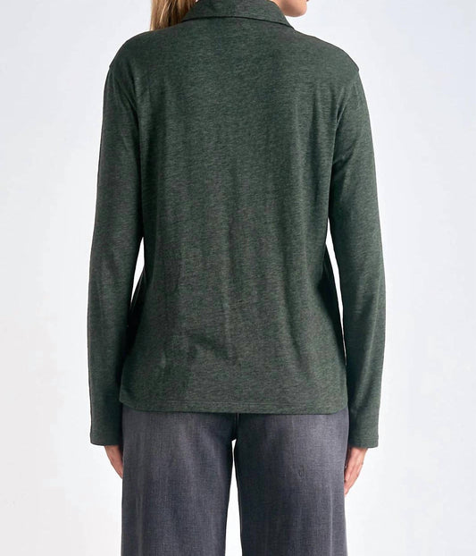 Elan - Long Sleeve Button Up Top