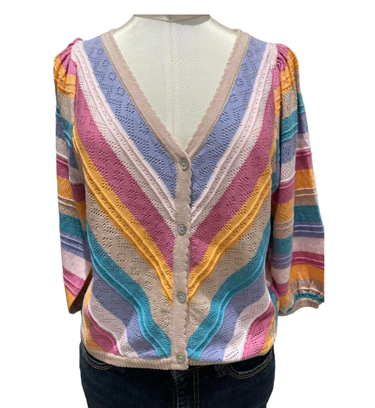 &Isla - Red Stripe Cardigan