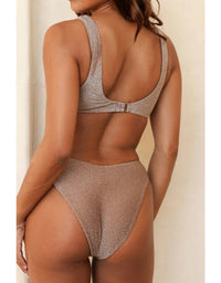 Dippin' Daisy's Angel Cheeky Bikini Bottom in cacao - women's swimwear - detail view