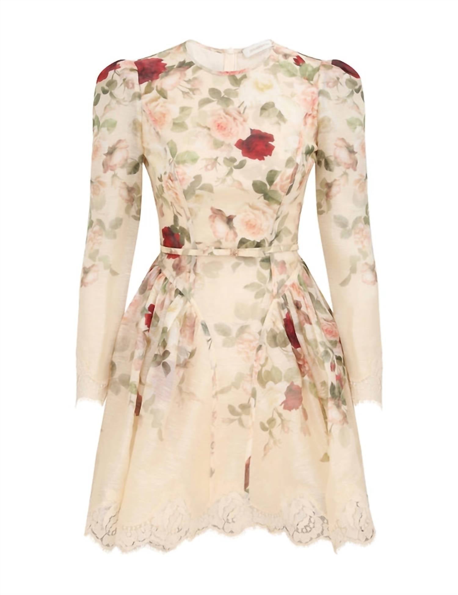 Zimmermann - Women's Hypnotic Lace Trim Mini Dress