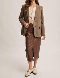Forte - Sloan Vegan Leather Midi Skirt