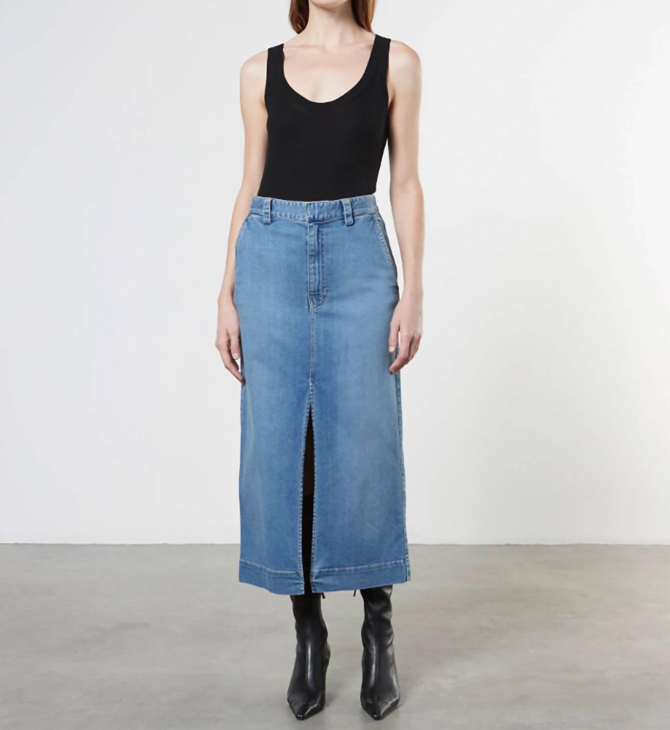 Enza Costa - Soft Touch Slit Skirt