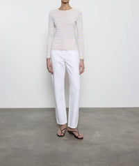 Enza Costa - COTTON STRIPE CLASSIC LONG SLEEVE TEE