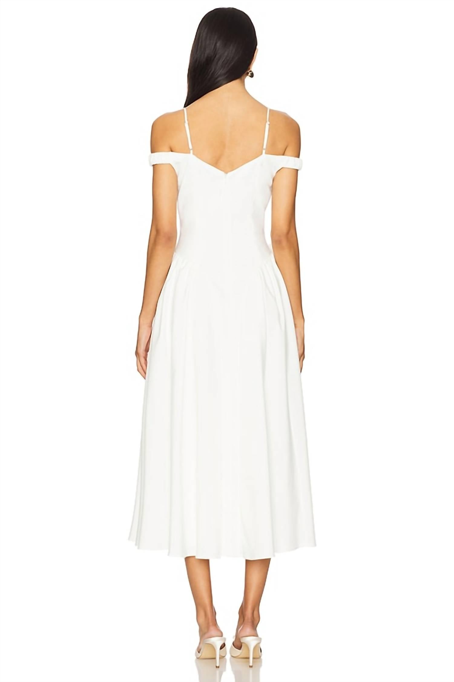 ASTR Elvinia Midi Dress in white - women's dress - alternate view