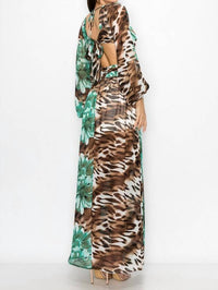 Little Secret Of Mine - O-ring Long Sleeve Maxi Dress