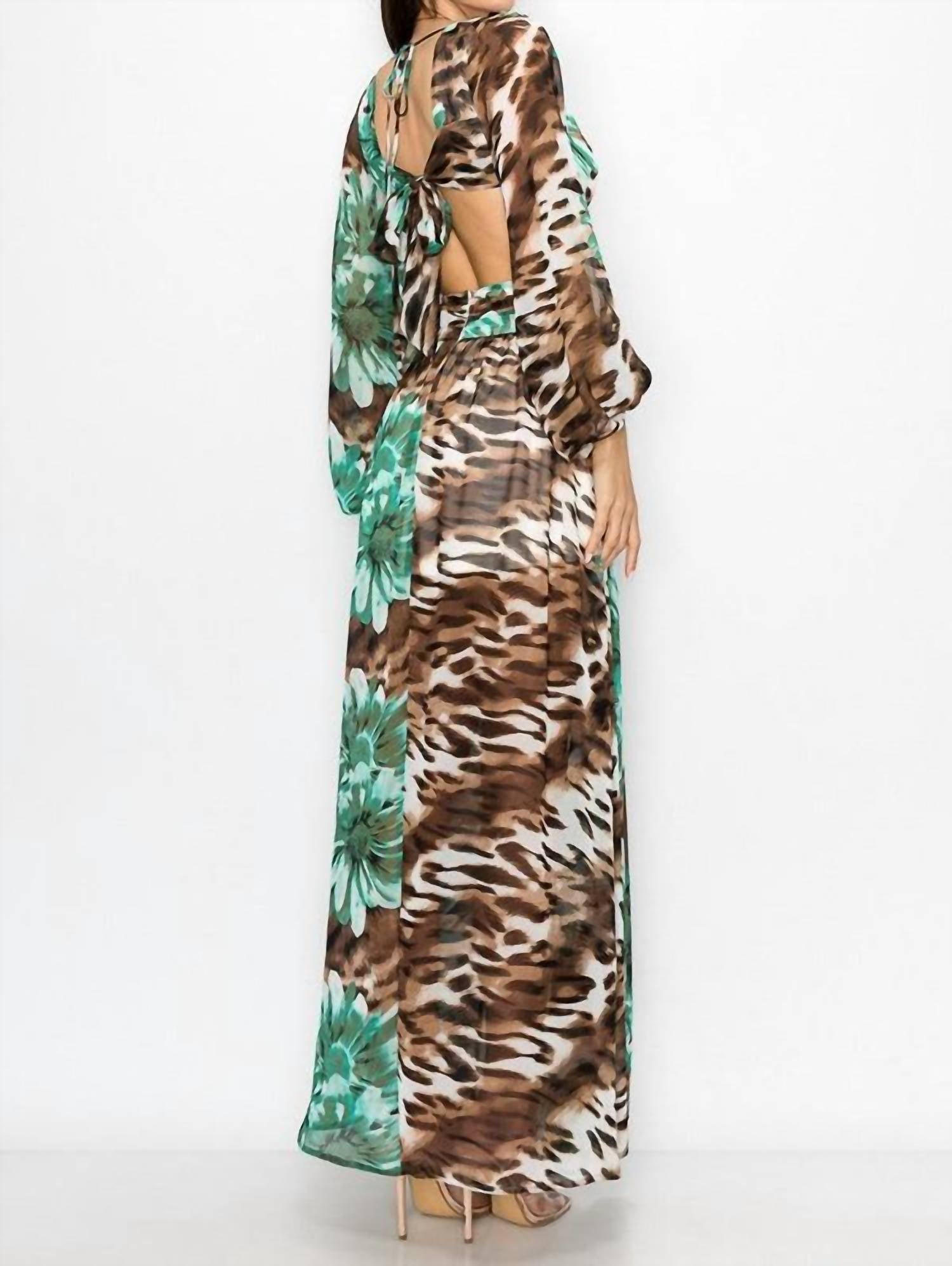 Little Secret Of Mine - O-ring Long Sleeve Maxi Dress