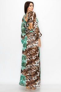 Little Secret Of Mine - O-ring Long Sleeve Maxi Dress