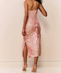 Loveshackfancy - Kayleen Sequin Midi Dress