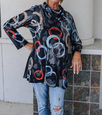 Jess & Jane - French Brushed Mock Neck Knit Tunic
