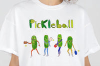 UNFORTUNATE PORTRAIT Pickleball Boyfriend Tee in white - women's t-shirt - detail view