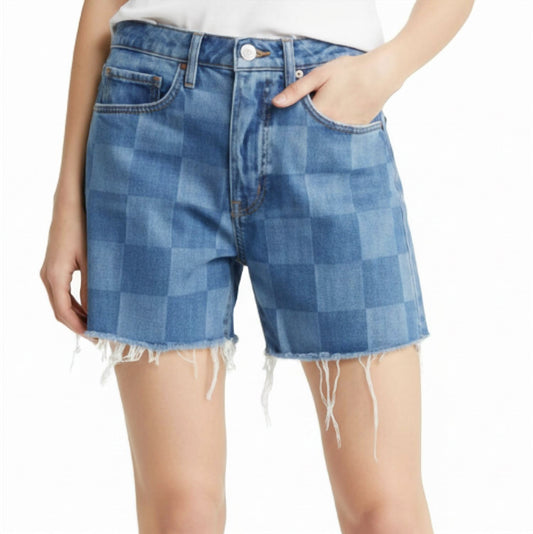 Frame - High Rise Vintage Raw Fray Shorts
