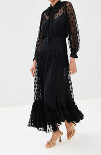 Ulla Johnson - Carla Lace Long Sleeve Midi Dress