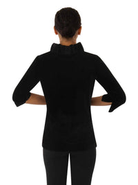 Gretchen Scott - Ruffle Neck Top