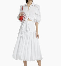 Cinq A Sept - SMOCKED ELLAH SKIRT