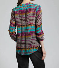 Apny - Tie Dye Surplice Blouse