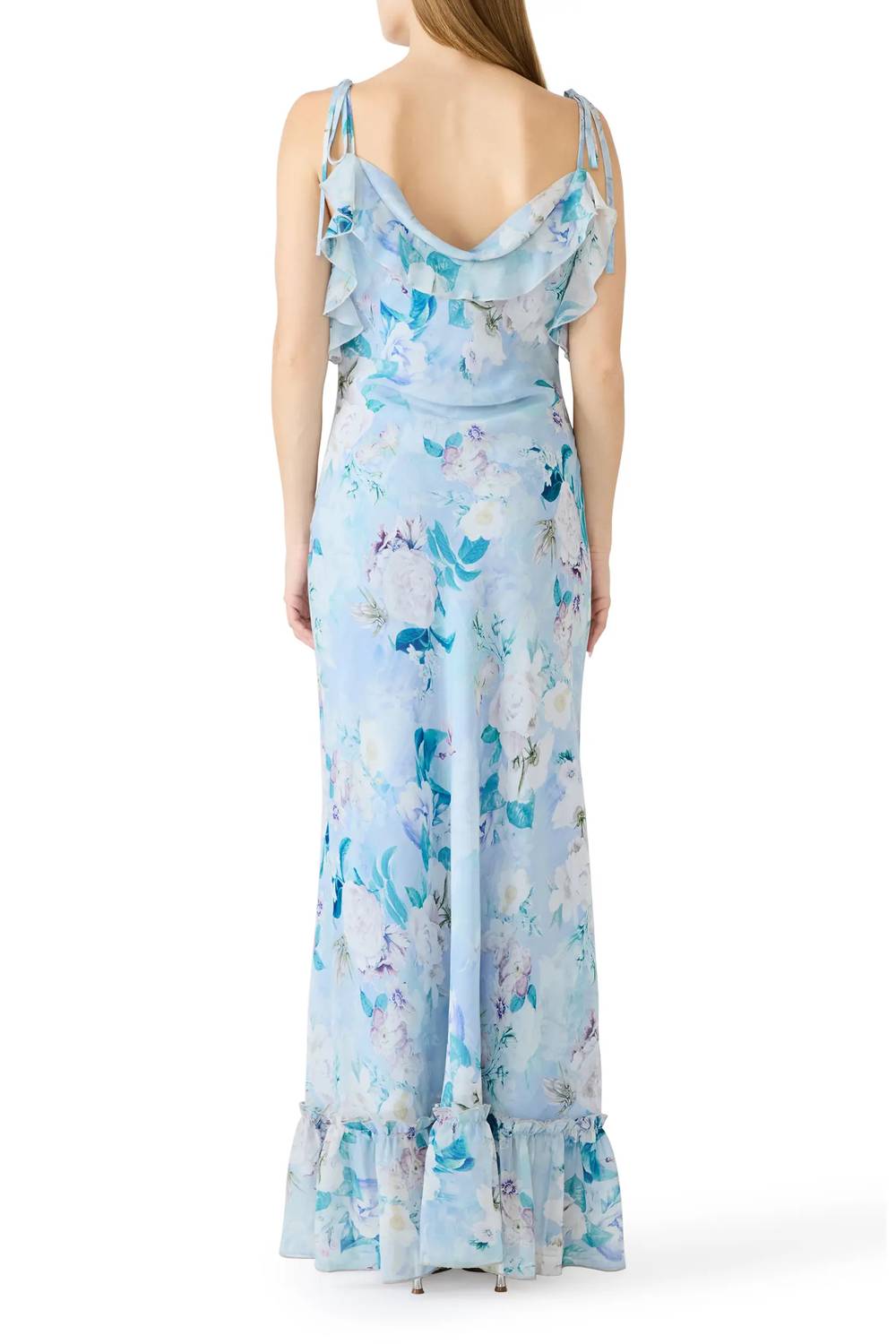 Steve Madden - Lenna Floral Cowl Neck Chiffon Maxi Dress