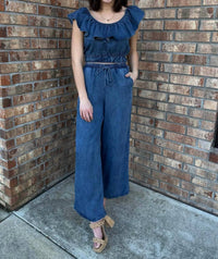 Sadie & Sage - Wide Leg Tencel Pant