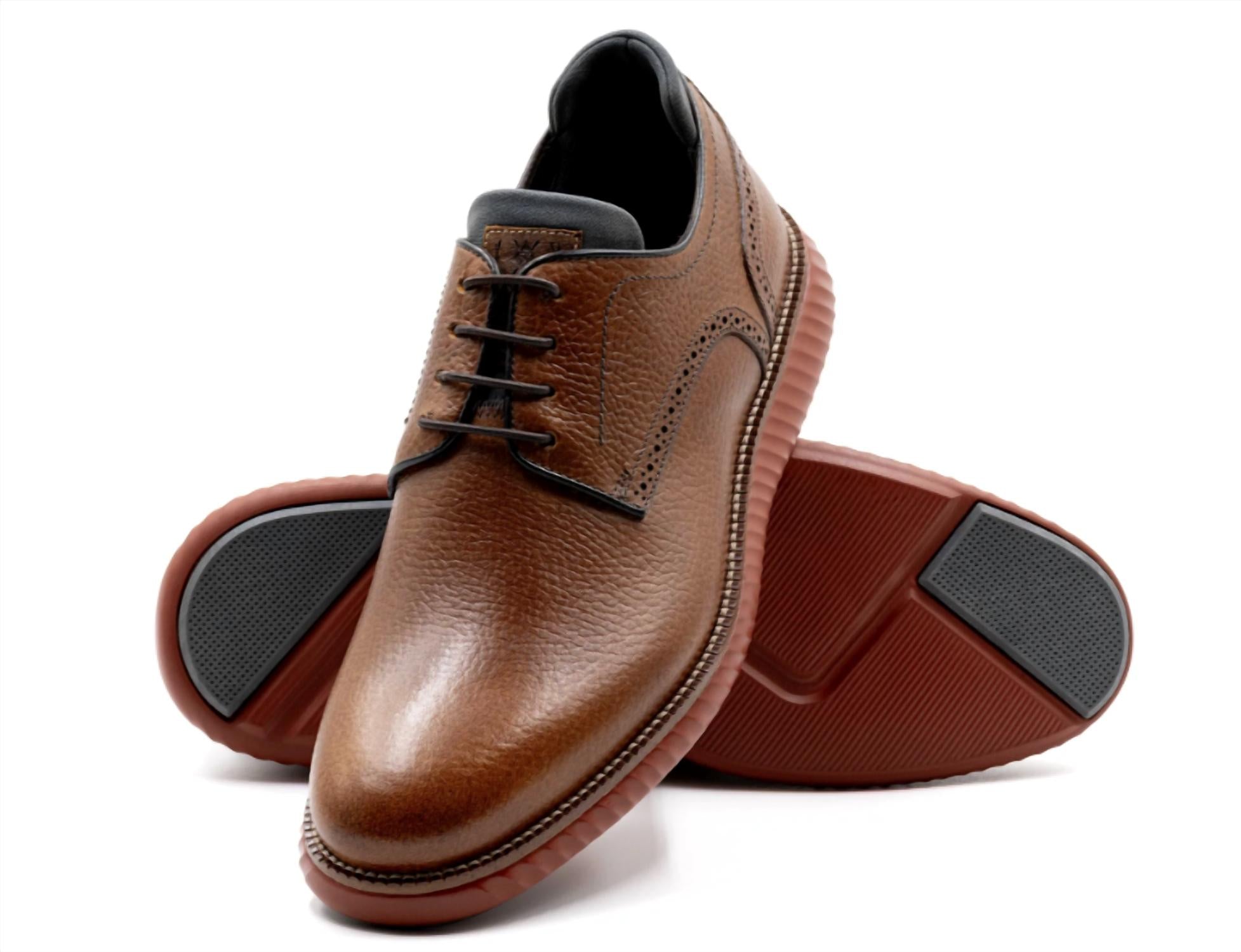 Martin Dingman - Men's Countryair Pebble Grain Leather Plain Toe Oxfords