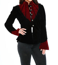 Orchid Bloom - Gothic Velvet Jacket