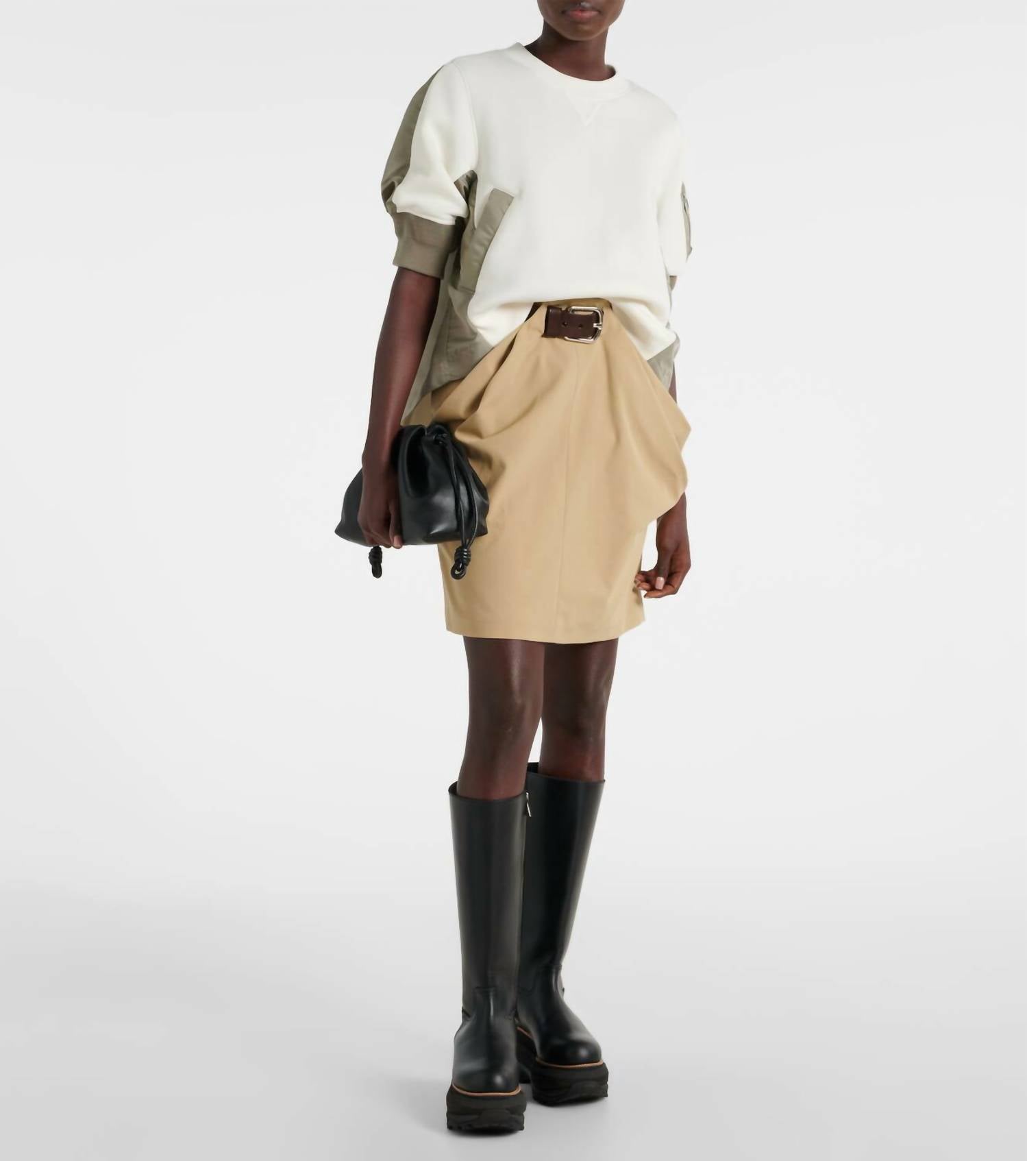 Sacai - Nylon Twill X Sponge Sweat Pullover