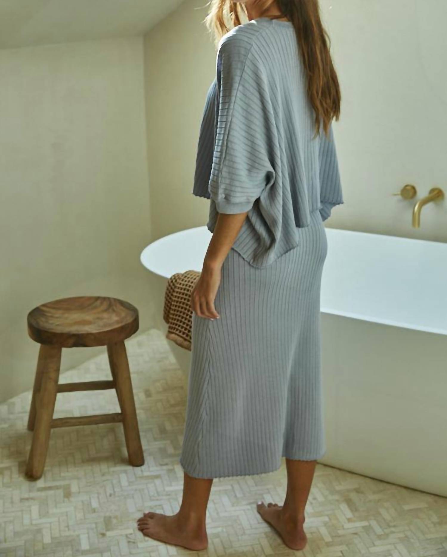 By Together - Off The Grid Ribbed Knit Dollman Top