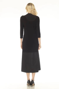 Joseph Ribkoff - V-neck Three Quarter Sleeve Midi Dress