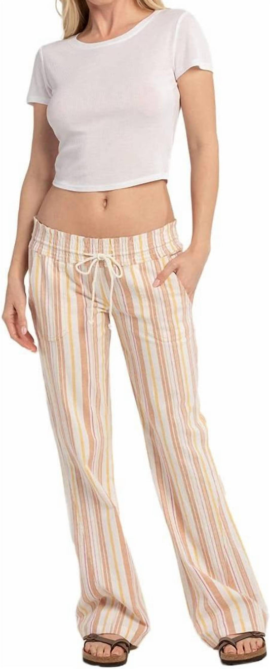 Roxy - Oceanside Flared Yarn-dyed Pants