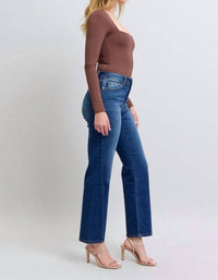 Judy Blue - Mid Rise Side Seam Detail Straight Jeans