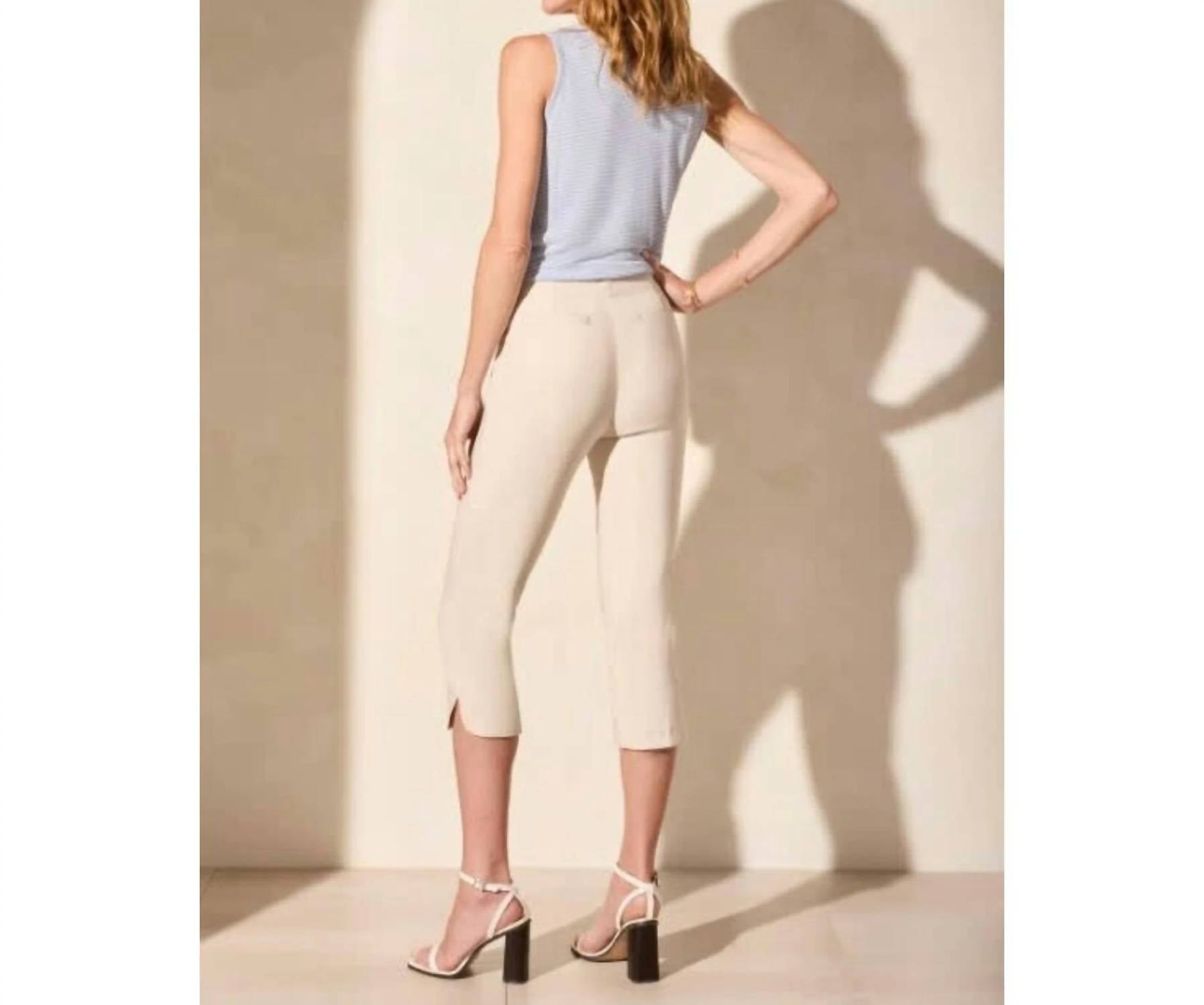 Tribal - Flatten It Pull On Slit Hem Capri