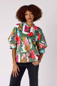 Crosby By Mollie Burch - Jonesy Mock Neck Blouse