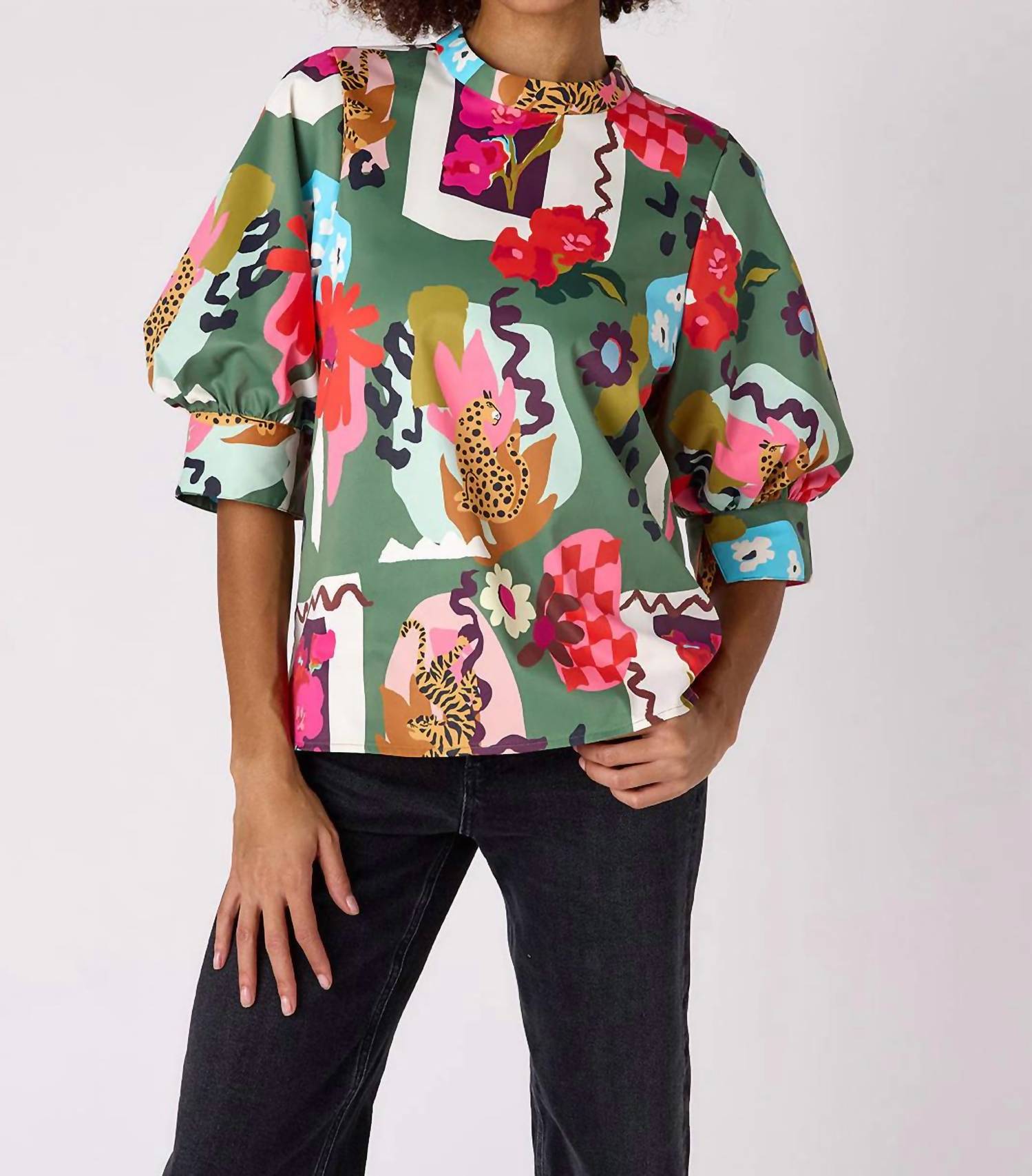 Crosby By Mollie Burch - Jonesy Mock Neck Blouse