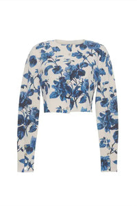 Cara Cara Women's Amber Cardigan in althea flora stone - women's cardigan