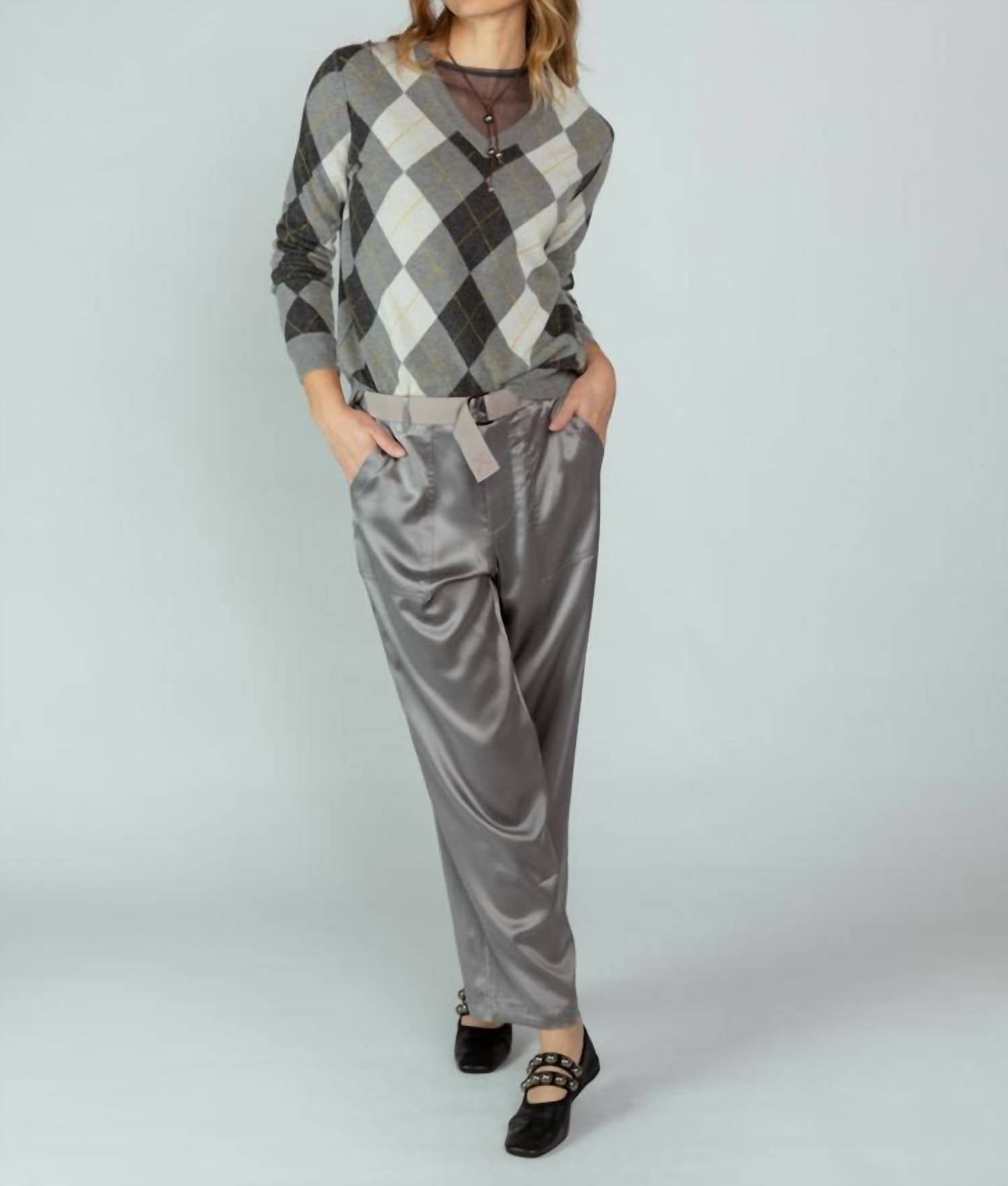 Brazeau Tricot - Argyle V-neck Sweater