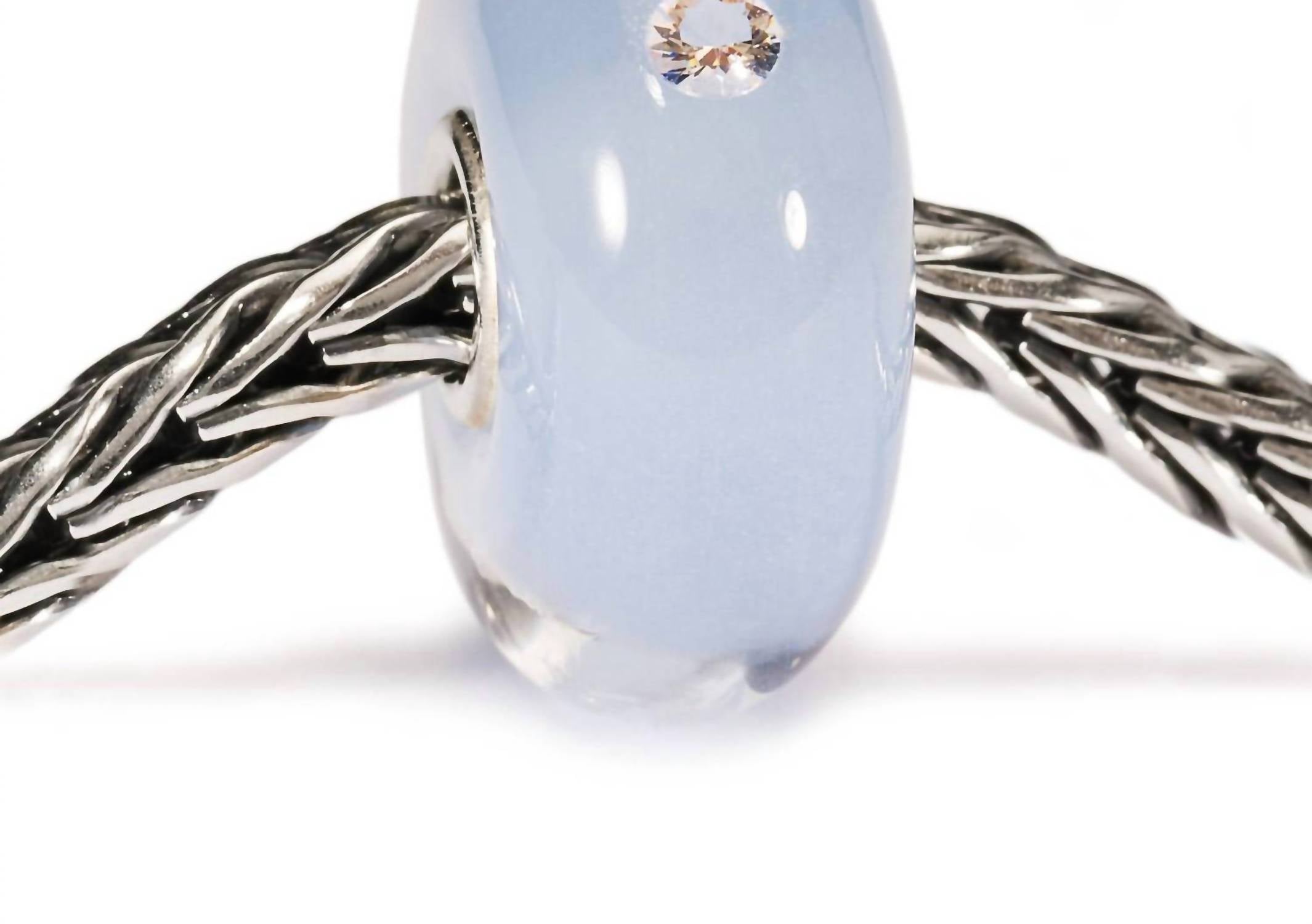Trollbeads Women's Baby Boy Glass Bead Charm in silver - women's jewelry - detail view