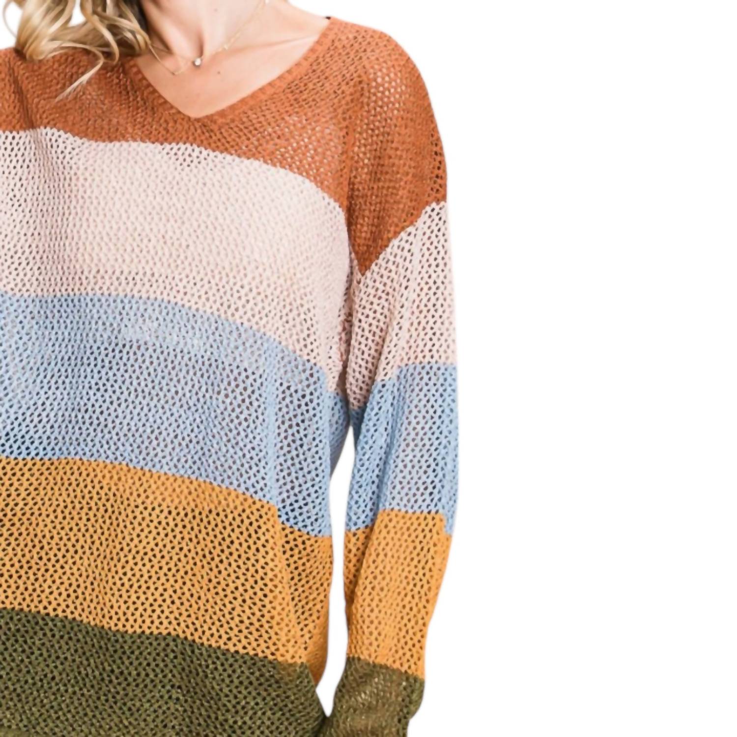 Cotton Bleu - Blocked Sweater