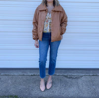 Sage The Label - Evelynn Matte Leather Puffer Coat