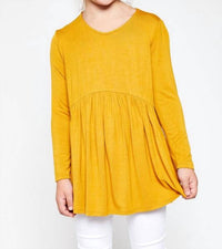 Gtog Kids - Girl's Solid Baby Doll Top