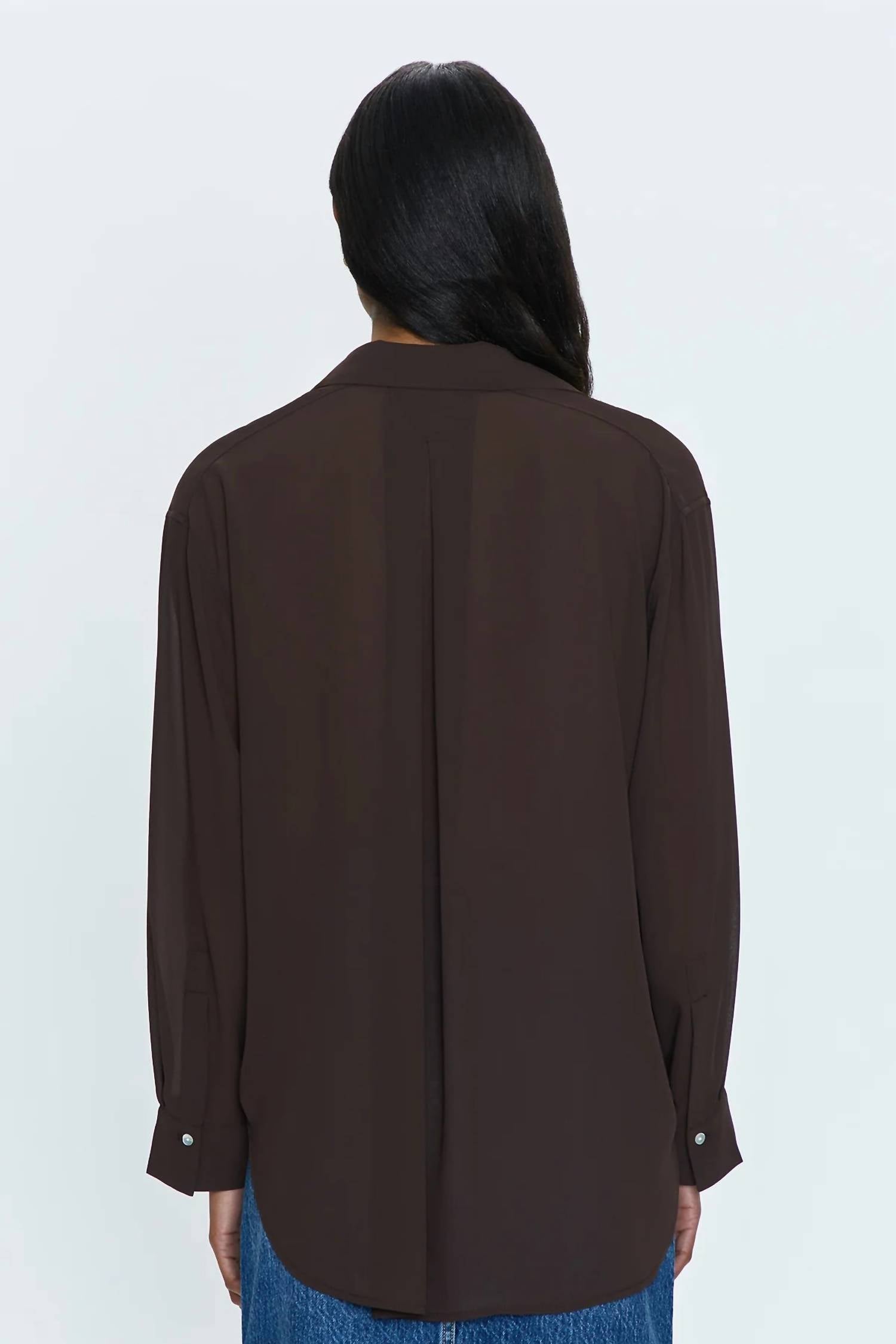 Pistola - Reese Sheer Button Down Shirt Top