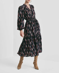 byTiMo Bohemian Belt Dress in midnight paisley - women's dress - alternate view