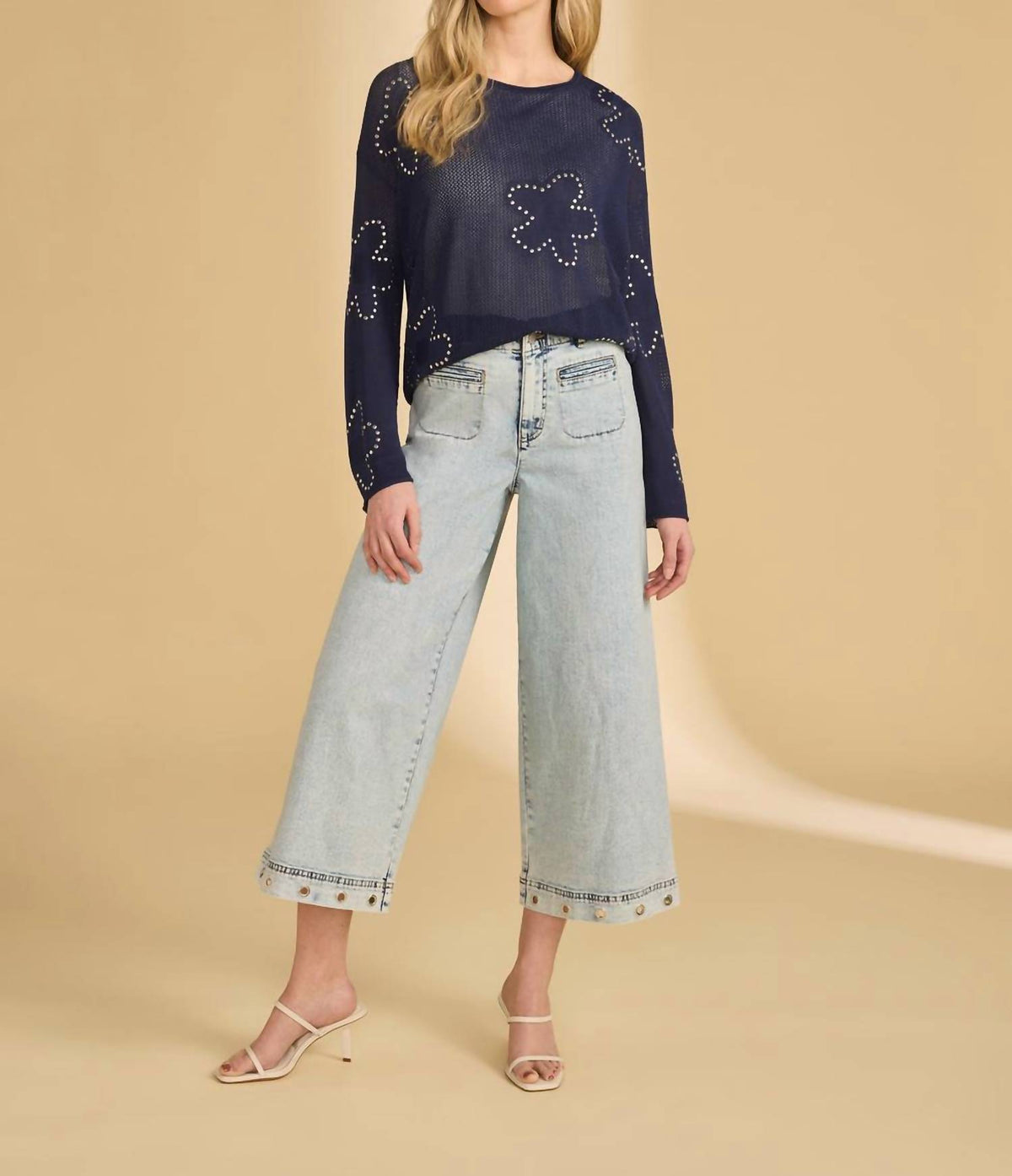 Fdj - Women's Fine Gauge Embellished Sweater