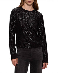 Sanctuary Sparkle Together Top in black - women's long sleeve top