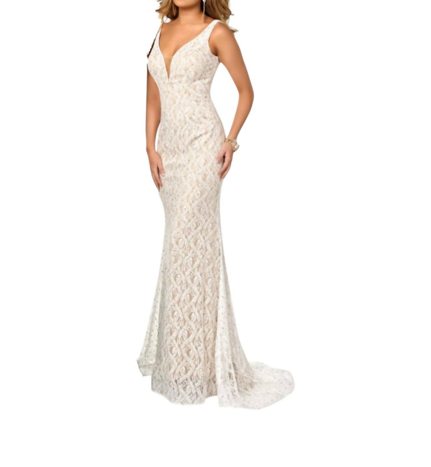Karishma Creations - Beautifully Laced Sleeveless Gown