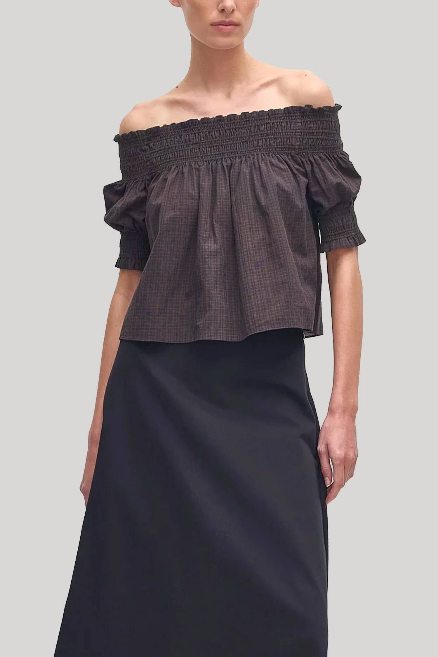 Matteau - Shirred Off Shoulder Blouse
